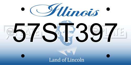 57ST397 Illinois License Plate