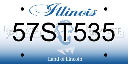 57ST535 Illinois License Plate