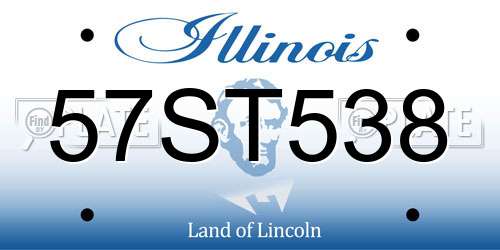 57ST538 Illinois License Plate