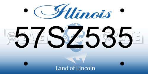 57SZ535 Illinois License Plate