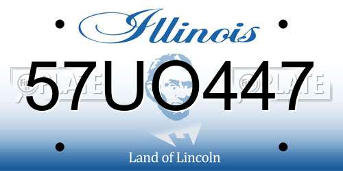 57UO447 Illinois License Plate