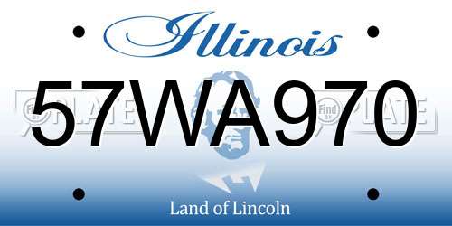 57WA970 Illinois License Plate
