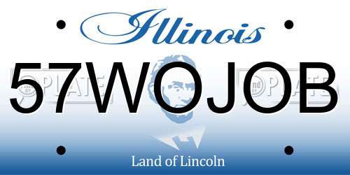 57WOJOB Illinois License Plate