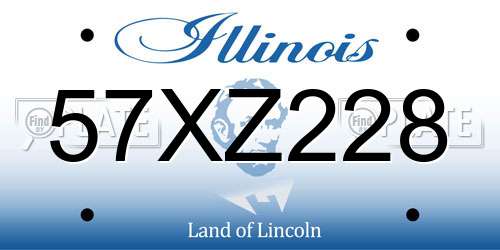 57XZ228 Illinois License Plate
