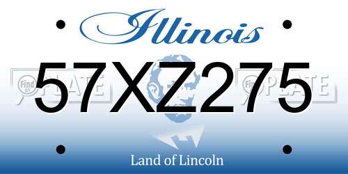 57XZ275 Illinois License Plate