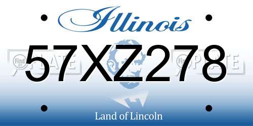 57XZ278 Illinois License Plate