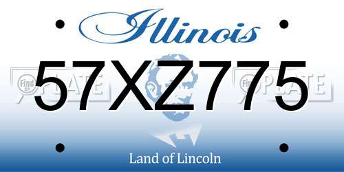 57XZ775 Illinois License Plate