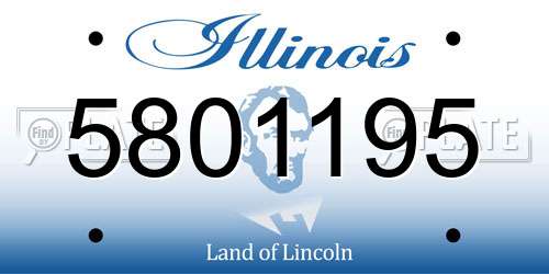5801195 Illinois License Plate
