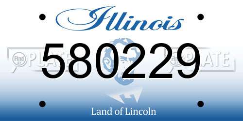 580229 Illinois License Plate