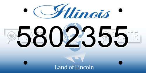 5802355 Illinois License Plate