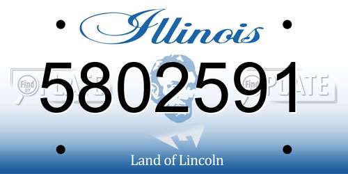 5802591 Illinois License Plate