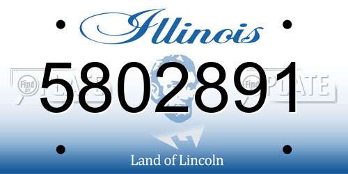 5802891 Illinois License Plate