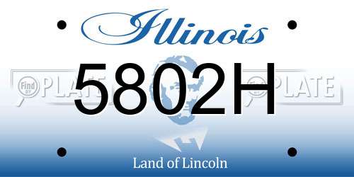 5802H Illinois License Plate