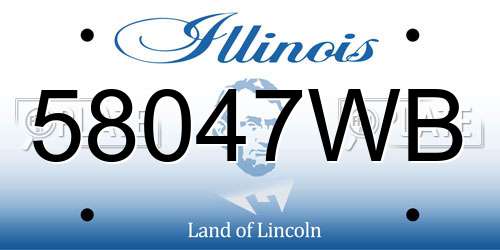 58047WB Illinois License Plate