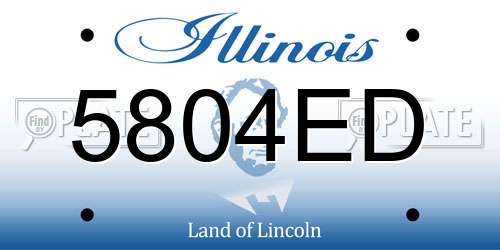 5804ED Illinois License Plate