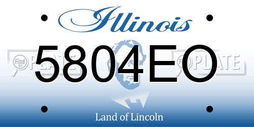 5804EO Illinois License Plate