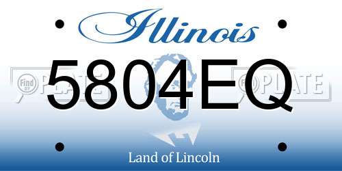 5804EQ Illinois License Plate