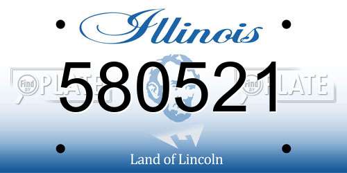580521 Illinois License Plate