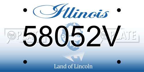 58052V Illinois License Plate
