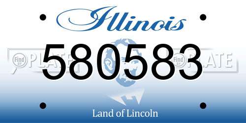 580583 Illinois License Plate