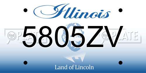 5805ZV Illinois License Plate