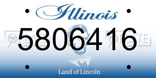 5806416 Illinois License Plate