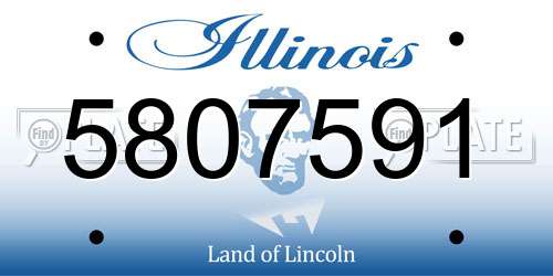 5807591 Illinois License Plate