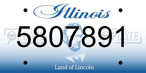 5807891 Illinois License Plate