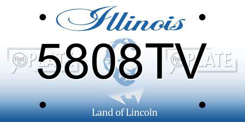 5808TV Illinois License Plate