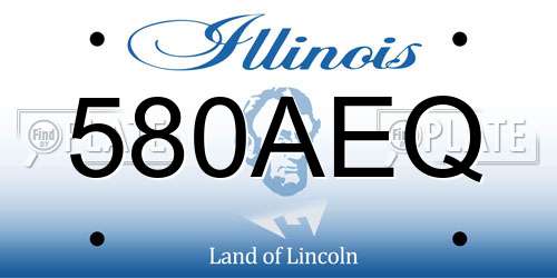580AEQ Illinois License Plate