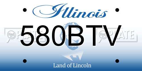 580BTV Illinois License Plate
