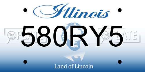 580RY5 Illinois License Plate