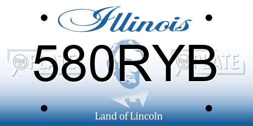 580RYB Illinois License Plate