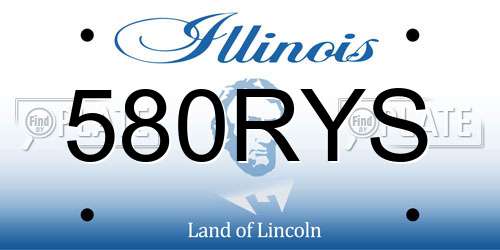 580RYS Illinois License Plate