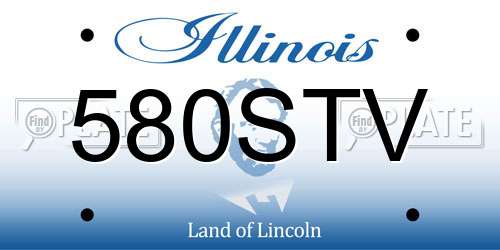 580STV Illinois License Plate