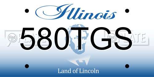 580TGS Illinois License Plate
