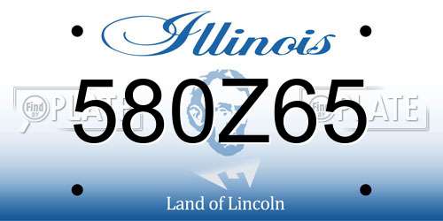 580Z65 Illinois License Plate
