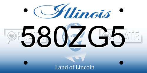 580ZG5 Illinois License Plate