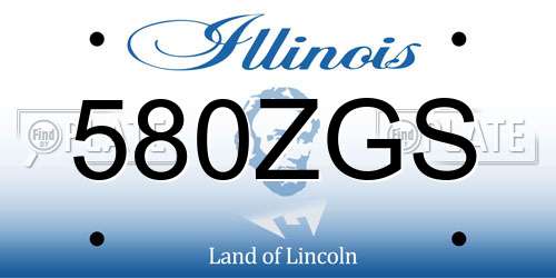 580ZGS Illinois License Plate