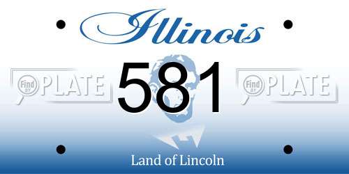581 Illinois License Plate