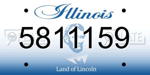 5811159 Illinois License Plate