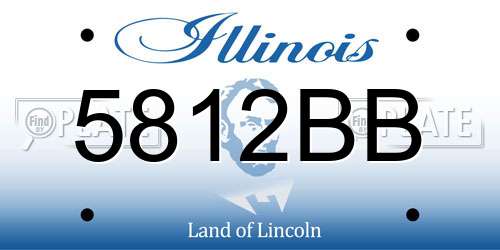 5812BB Illinois License Plate