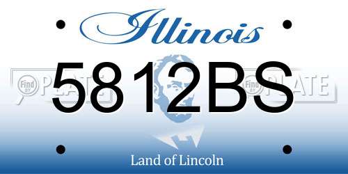 5812BS Illinois License Plate