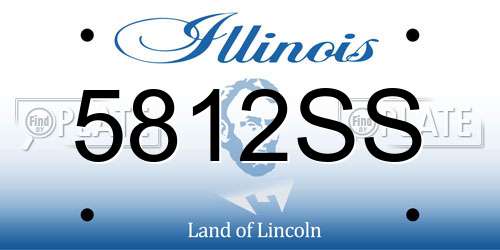 5812SS Illinois License Plate