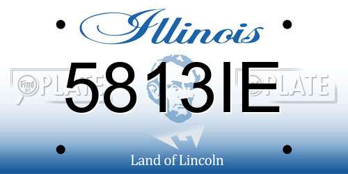 5813IE Illinois License Plate