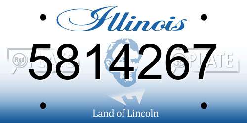 5814267 Illinois License Plate