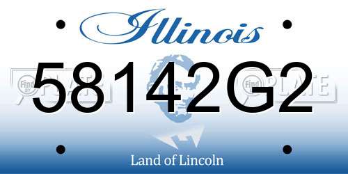 58142G2 Illinois License Plate