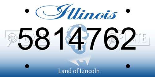 5814762 Illinois License Plate