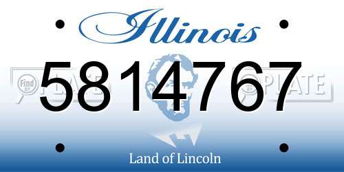 5814767 Illinois License Plate