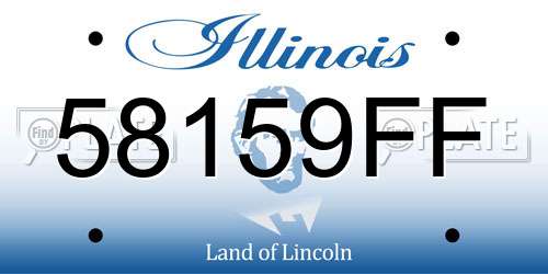 58159FF Illinois License Plate